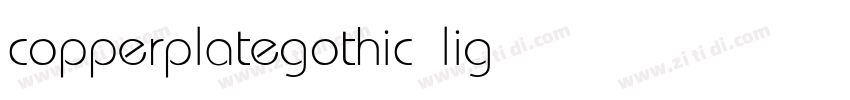 copperplategothic light字体转换